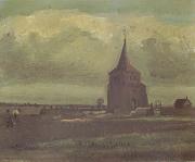 The old Tower of Nuenen with a Ploughman (nn04)